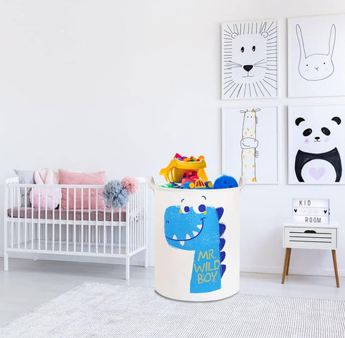 19.7" Dinosaur Laundry Basket,Kids Toys Storage Bin for Bedroom,Waterproof Baby Clothes Hamper with Handles,Collapsible Nursery Hamper,Gift Basket...