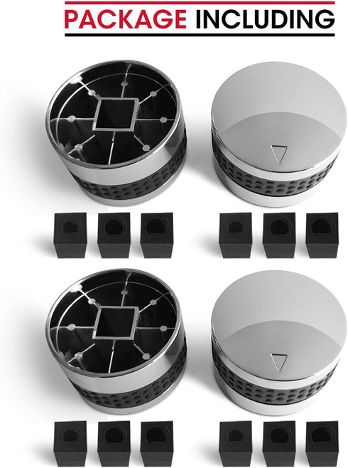 Unicook Grill Control Knob 4 Pack, Gas Burner Replacement, Chrome Plated Plastic with Nonslip Grip, Fits BBQ Gas Grills with D Shaped Valve Stem, ...