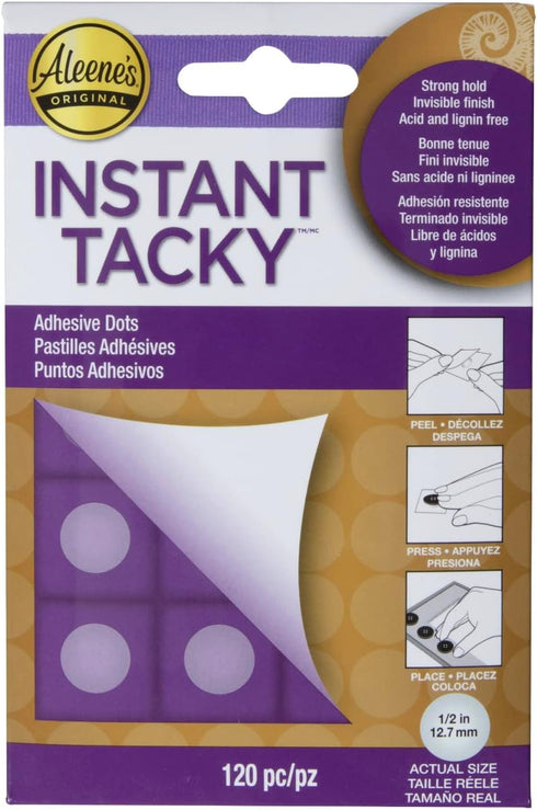 Aleene's 33187 Instant Tacky Dots, 120 Pieces, 1/2 Inch, Art, Craft, Wood...