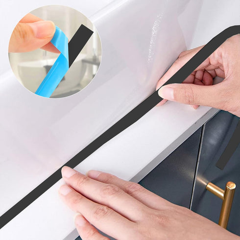 Ceiling Molding Peel and Stick, Self Adhesive Flexible Trim Caulk Tape Sealant Strip for Stove Sink Toilet Wall Corner Tile Edge Bathroom Kitchen ...