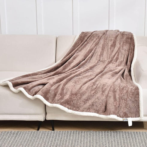 Qeils Dog Blankets for Small Dogs - Waterproof Cat Blanket Washable - Sherpa Fleece Puppy Blanket, Soft Plush Reversible Throw Protector for Bed C...