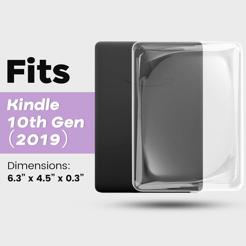 Strapsicle Clear Case for Kindle 10th Generation (2019) - Transparent Silicone Protector Cover for Kindle Devices - Enhanced Protection...