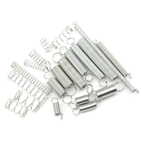 200Pcs 20 Kinds Zinc Plated Steel Coil Spring Wire Metal Extension and Compression Spring Repair Tool Assortment Kit...