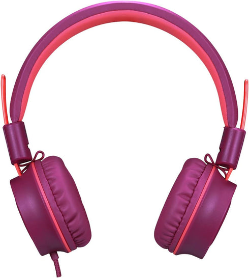 noot products Kids Headphones K33 Foldable Stereo Tangle-Free 5ft Long cord 3.5mm Jack Plug in Wired On-Ear Headset for Children/Teens/Boys/Girls/...