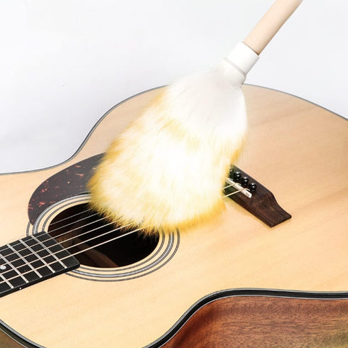 Wool Lambswool Cleaning Brush Duster,Wood Handle,Hanging Rope,Anti-Static,Comfortable Grips, for Piano,Guitar and Other Instruments and Home Furni...