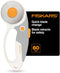 Fiskars 60mm Rotary Cutter for Fabric - Titanium Rotary Cutter Blade - Craft Supplies - Crafts, Sewing, and Quilting Projects - White...