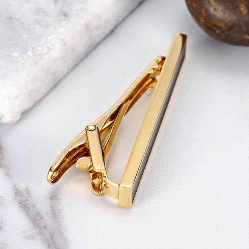 Tie Clip for Men Stainless Steel Tie Clip, Trumpet Tie Clips Gold/Silver Clip on Tie Jewelry Gift for Men...