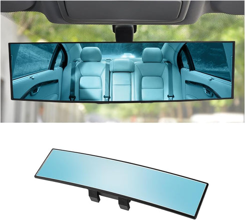 Rear View Mirror for Car, 12.1 inch Interior Clip-on Panoramic Convex Rearview Mirrors, HD Anti Glare Wide Angle and Reduce Blind Spot, Universal ...
