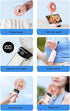 Portable Handheld Fan Hanging Neck Fan?Foldable Personal Fan Desk Fan with Lanyard and Digital Display?USB Rechargeable 5000mAh 5 Wind Speed Mini ...