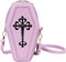 KUANG! Women's Gothic Pu Leather Shoulder Bag Coffin Shaped Handbag Purses Square Box Crossbody Bag for Halloween Party...