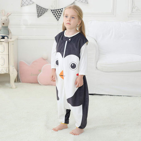 MICHLEY Toddler Sleeping Sack with Feet Newborn Infant Sleeveless Sleeping Bag 2-Way Zipper Baby Wearable Blanket for Walkers,Penguin,3-5T...