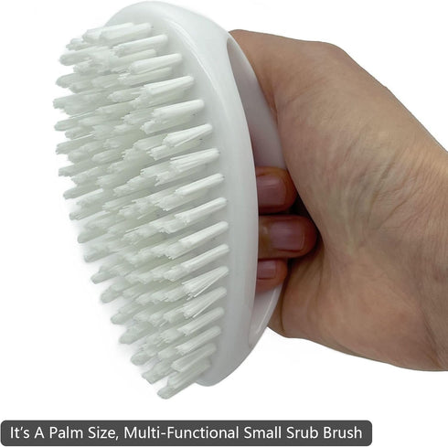 Scrub Brush for Cleaning Scrubbing Heavy Duty Stiff Nylon Bristles Cleaning Brush Multi-Purpose, White & Small Size...