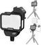 NEEWER Video Rig Cage Compatible with GoPro Hero 12 11 10 9 Light Mod Max Lens Mod, Durable Plastic with 3.5mm Media Audio Mic Adapter Mount, Cold...