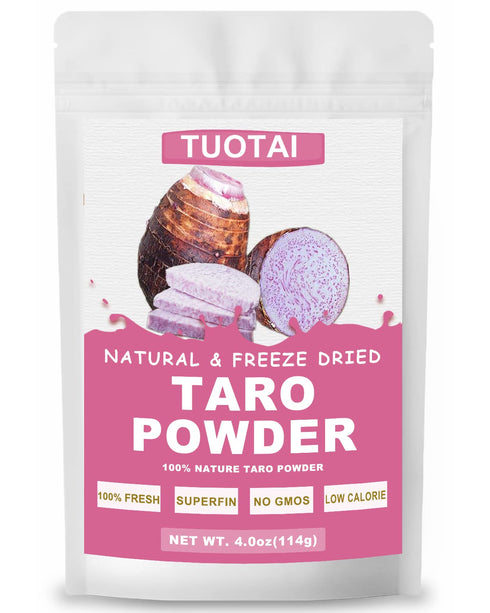 Freeze Taro Powder, 4 Ounces, Taro Powder for Smoothie, Drinks and Baking Food...