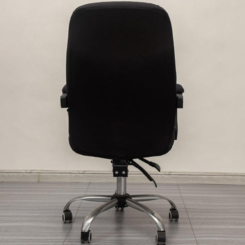 Office Chair Cover with Arm Covers - Universal Stretch Desk Chair Cover, Computer Chair Slipcovers (Size: L) - Black...