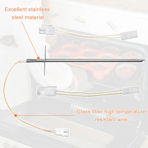 Upgraded 12001656 Oven Temperature Sensor Compatible with Whirl Pool&Ken More Replaces 74004943 12001554 AP4009009 PS1570174 12001656VP