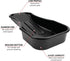 Performance Tool W4073 Heavy Duty 2.8 Quart Oil Drain Pan with Splash Guard and Tapered Spout for Lawn Equipment and Motorcycles...