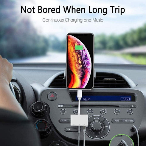 Lightning to Headphone Adapter 3.5mm Jack Headphone Adapter 3 in 1 Earphone and Charging Splitter for iPhone 13/12/11/SE/XS/XR/X/8/7 and iPad......