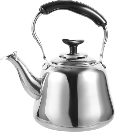 Luxshiny 1pc Chirping Kettle Hiking Tea Kettle Whistling Tea Kettle Loose Leaf Tea Kettle Stoveto Gas Stove Top Teapot Stove Teapot Stainless Stee...