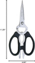 Messermeister 8-Inch Take-Apart Kitchen Scissors, Black - Includes Screwdriver, Nut Cracker, Jar Lid Opener/Gripper, Bottle Opener & Bone + Twig C...