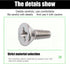 Pack-4 Stainless Steel Brake Disc Rotor Screws for Front and Rear, Cross Flat Head Screw Set is Best Replacement for Honda, Hyundai and Kia Models...