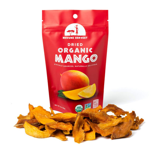Mavuno Harvest Mango Dried Fruit Snacks | Unsweetened Organic Dried Mango Slices | Gluten Free Healthy Snacks for Kids and Adults | Vegan, Non GMO...