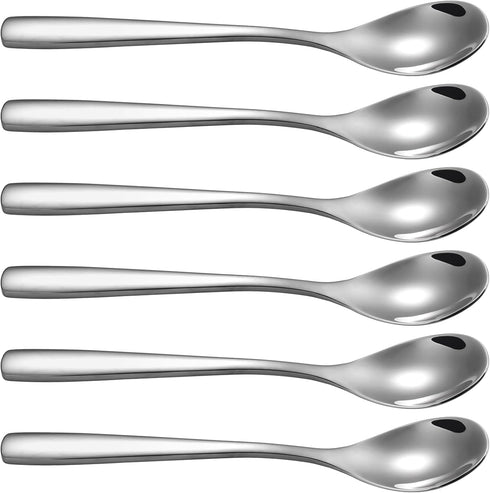 Tea Spoons Set of 6 Stainless Steel Teaspoons Long Handle Stirring Spoons for Tea Coffee Demitasse Espresso Dessert (6pcs Tea Spoons)...