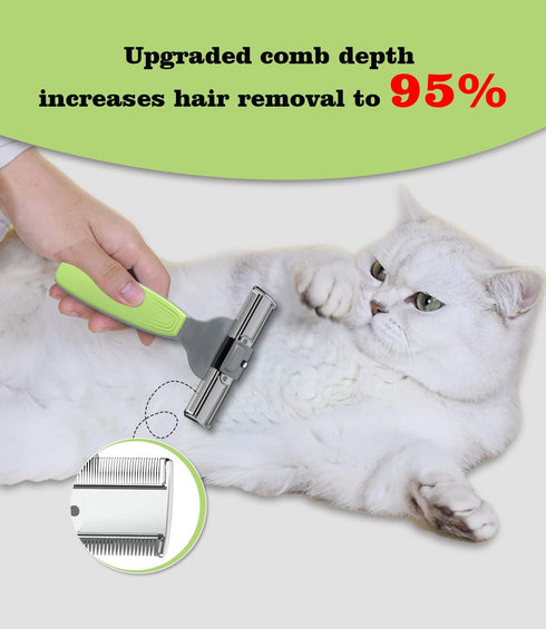 Dog Brush Deshedding Brush, Pet Grooming Tool for Dogs and Cats, Reduces Shedding by up to 95% & Enhances the Shine of Pet Hair....