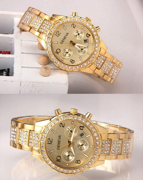 Gosasa Fashion Hip Hop Men's Crystal Watch Bling Bling Watch Rectangle Case Stainless Steel Quartz Analog Bracelet Wristwatch...