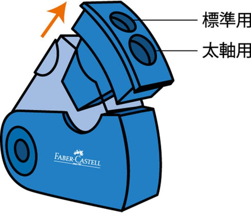 Faber Castell TFC-182797-2 Square Pencil Sharpener, Blue...