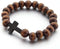 Wooden Cross Wood Beaded Bracelet for Women Men Religious Christian Jewelry Pray Baptism...