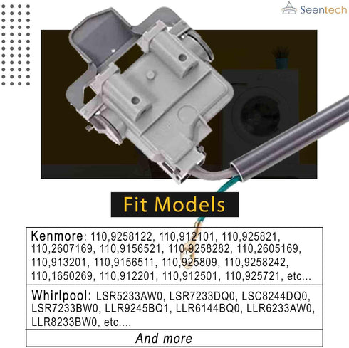 Lifetime 285671 Washer Lid Switch by Seentech, Fit for Whirlpool, Kenmore Washing Machines - Replaces Part Numbers: 285671V, AP3094500, 3352629, 3352631, 3352634, 3355808, AH334600, EA334600