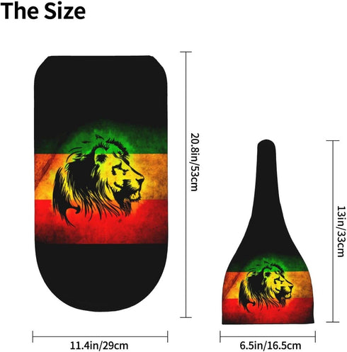Baby Newborn Swaddle Blanket with Beanie Hat- Jamaican Lion Flag Pattern Receiving Blanket Sleep Sack for Girls Boys Infant Gifts...