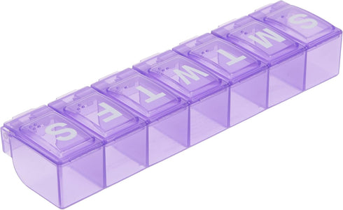 EZY DOSE Weekly (7-Day) Pill Case, Medicine Planner, Vitamin Organizer Box, Large Locking Compartments to Secure Prescription Medication and Preve...