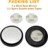 2 Pieces Blind Spot Mirror - PSLER 2" Round HD Glass Convex Rear View Mirror with Frame, 360° Wide Angle Side View Mirror Accessories with Self Ad...