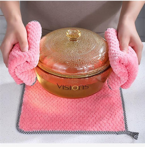 12pcs Reusable Rag Towel 3pcs/Color Non-Stick Oil Cleaning Home Use Kitchen Cleaning Supplies Super Absorbent...