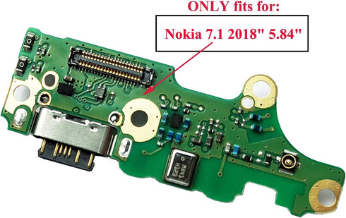 for Nokia 7.1 2018" USB Charger Charging Port Dock Connector Board Replacement Flex Cable for Nokia 7.1 2018" 5.84" TA-1085 TA-1097 TA-1095 (Nokia...