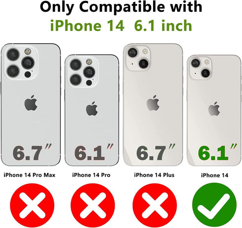 Military Grade Drop Impact for iPhone 14 Case 360 Metal Rotating Ring Kickstand Holder Armor Heavy Duty Shockproof Case for iPhone 14 Phone Case (...