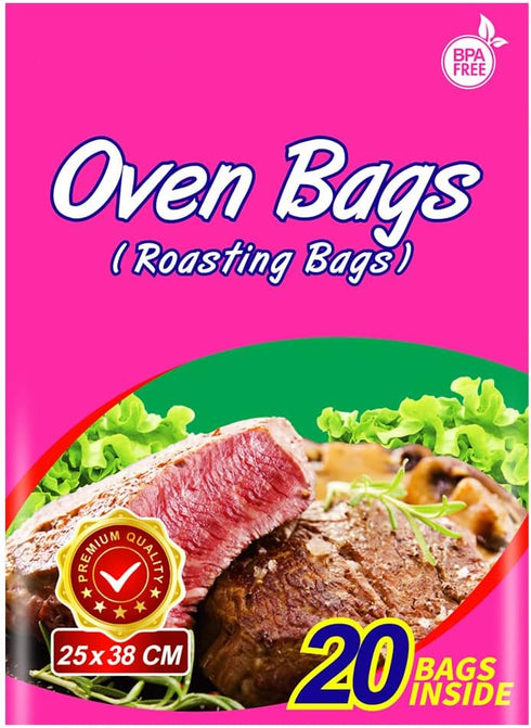 20Counts Oven Bags, Cooking Roasting Bags for Meats Chicken Fish Vegetables (10×15 inch)...