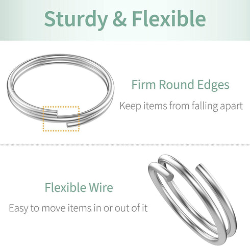 Uniclife 8 mm Metal Split Jump Rings Double Loops 500 PCS Mini Ring Connectors for Jewelry Necklaces Bracelet Earrings and Crafts Ornament...