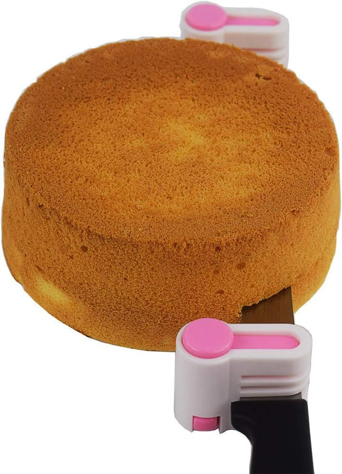 2PCS DIY Cake Slicer, Stratification Auxiliary, Bread Slice, Toast Cut, 5 Layers Leveler Slicer, Kitchen Fixator Tool (2, Pink)...