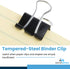 1InTheOffice Micro Binder Clips, Paper Clamps Micro Size, Black, 100 Clips"...