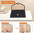 Jewelry Travel Organizer Roll with Multiple Compartments and Pockets Foldable Jewelry Storage Roll for Earrings, Necklaces, Rings, Bracelets, Broo...