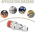 25PCS 1/4" Male NPT Industrial Air Plug 300PSI, Pneumatic Plugs Quick Connect Air Fitting...