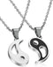 FIBO STEEL 2pcs Stainless Steel Yin Yang Pendant Necklace for Men Women Puzzle Couples Necklace,22 inches...
