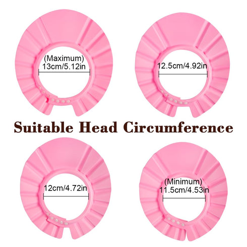 EWIN(R) 4pcs Soft Adjustable Baby Kids Children Shampoo Bath Bathing Shower Cap Hat Wash Hair Shield Hat...