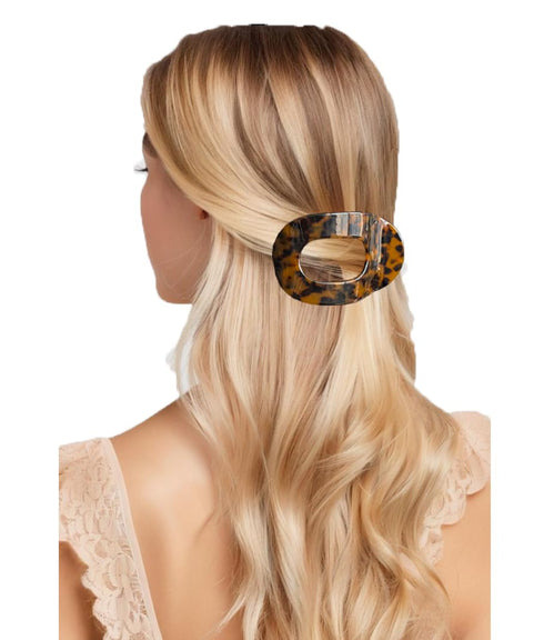 Flat Hair Clips for Women Flat Claw Clips for Medium Thick Hair Tortoise Flat Clips for Hair Medium Hair Clips Strong Grip, Comfortable Curved for...