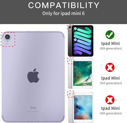 AICase iPad Mini 6 2021 (6th Generation) 8.3 Inch Waterproof, Dustproof, Shockproof Case Cover with 360 Full-Body Protection, with Lanyard and kic...