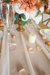 Lookein 10 Feet Champagne Chiffon Table Runner Sheer Wedding Table Cloth 29x120 Inches Rustic Wedding Decorations French Chiffon Table Runner...