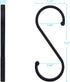 ACMETOP S Hooks, 12 Pack Aluminum S Shaped Hooks, S Hooks for Hanging Pots and Pans, Plants, Coffee Cups, Clothes, and Towels in Kitchen, Bedroom,...
